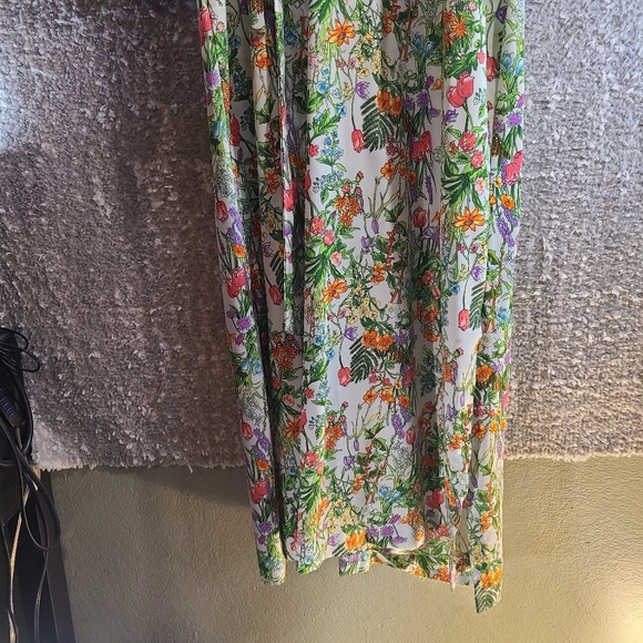 Vintage Concept Swirl 70s Bonwit Teller Floral Maxi Dress back Zip Read - Picture 4 of 16